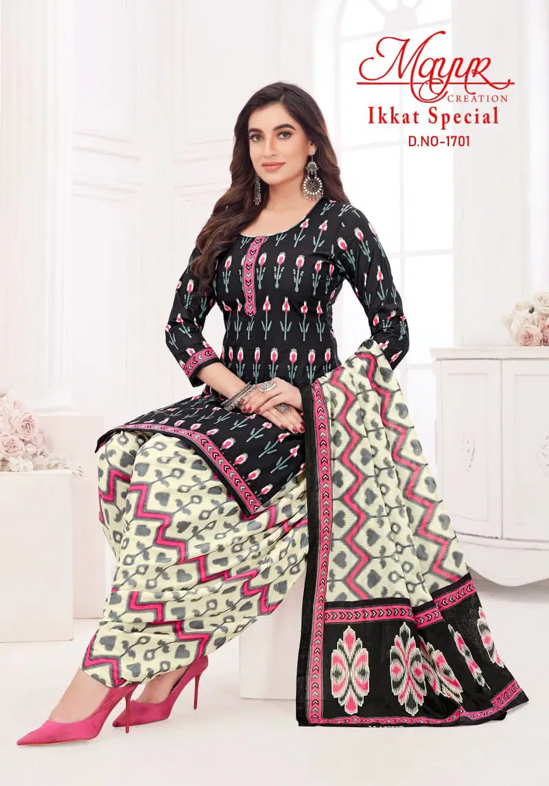 Ikkat Special Vol 17 By Mayur Printed Cotton Dress Material Wholesale Price In Surat